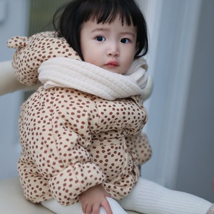 Danish Nordic style children's cotton coat thickened coat baby winter warm coat girls' thickened cotton coat