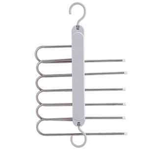 Folding Trouser Rack Multi-Layer Trouser Storage Hanger Magic Trouser Clip Multi-Functional Stainless Steel Anti-Slip Trouser Hanger