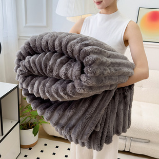 Ins Cream Wind Rabbit Blanket Double-sided Thickened Warm Milk Blanket Nap Blanket Air Conditioning Blanket Wholesale