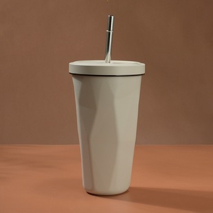 Cross-border rhombic suction cup 304 stainless steel gradient insulation water cup large capacity high color value ice bully cold coke