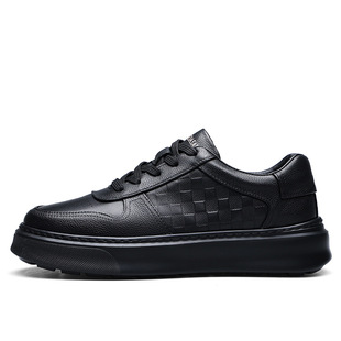 Factory direct supply board shoes thick bottom casual shoes increased fashion youth first layer cowhide shoes sneaker men's wholesale