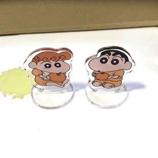Cartoon cute crayon Xiaoxin Xiaokui rocking music seesaw desktop decoration acrylic shaking student