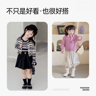 Girls Small Leather Shoes 2025 Spring New Children's Shoes Soft-soled Princess Shoes Spring and Summer Women's Treasure Shoes Black Girls