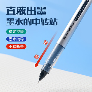 [Straight color gel pen] student exam large capacity quick-drying water pen high-looking plastic Journal ballpoint pen