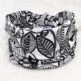 Bohemian European and American Popular Sports Yoga Hair Band Sweat-absorbent stretch cotton headband Women's super wide knotted hair accessories