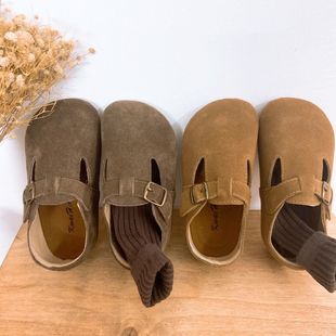 Children's Library Rabbit Children's Shoes 2024 Spring and Autumn Style Boys' Shoes Single-layer Shoes for Girls and Babies' Birkennedy Shoes British-style Little Leather Shoes for Girls