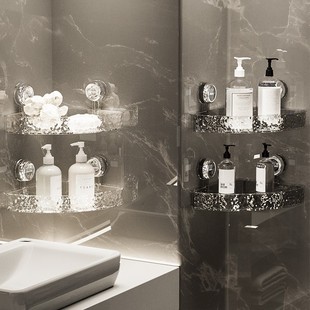 Corrugated Suction Cup Storage Rack Bathroom Sink Sink Suction Cup Wall-Mounted Punch-Free Toilet Storage Rack