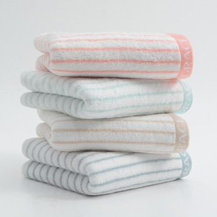 Jieliya Towel Wholesale Gift Striped Household Cotton Adult Super Absorbent Soft Embroidered LOGO Towel 6450