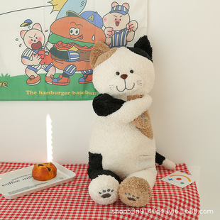 Foreign trade explosions tea rice cat doll long cat pillow cute cat squid plush toy girl sleeping doll wholesale