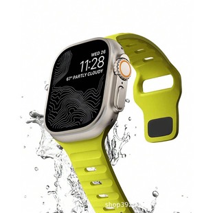 for apple watch strap apple watch ultra metal square buckle sports silicone strap iwatch