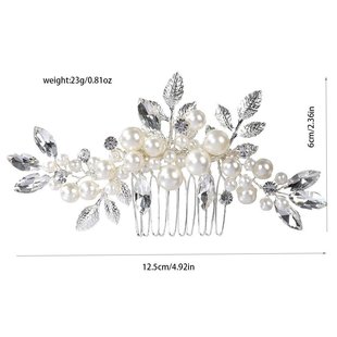 European and American Cross-border Bride Wedding Hair Comb Pearl Elegant Headwear Hand-woven Light Luxury Wedding Hair Accessories
