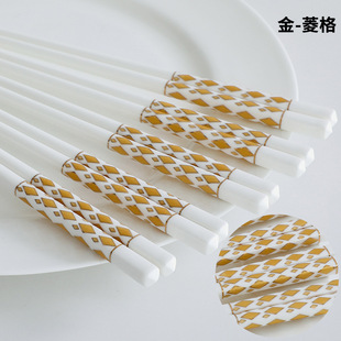 New creative ceramic chopsticks good clip not easy to mold fashion tableware home gift chopsticks fashion gold flower spot
