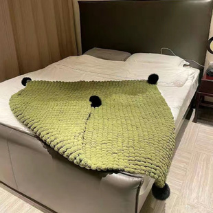Large Ball Thread Woven Blanket Handmade DIY Woven Blanket Air Conditioning Quilt Mat Manufacturer Wholesale Free Tools