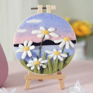 Wool felt pokes diy material package hand-made to kill time to send girlfriends hand-made decorative photo frame painting