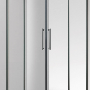 Source Manufacturer Extremely Narrow Gun Gray Two-Solid Two-Movable Shower Screen Shower Room Bath Room Home B&B Hotel Fan-Shaped
