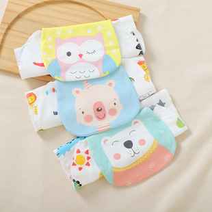 Baby Sweat Cloth Pad Children's Cotton Four-Layer Gauze Sweat-Absorbing Towel Large Antiperspirant Cloth for Baby Boys and Girls Kindergarten