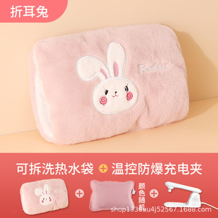 2023 hot water bag rechargeable explosion-proof hot water bag National Standard cartoon plush cute hand warmer handbag warm baby