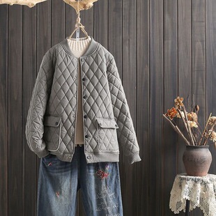 plus size Diamond Winter New Thick Small Cotton-padded Jacket Short Baseball Suit Korean Style Elegant All-match Warm Cotton-padded Jacket