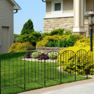 Wrought Iron Fence Anti-corrosion Metal Fence Outdoor Flower Pond Fence Vegetable Garden Outdoor Small Fence Garden Lawn Fence