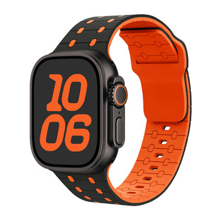 Применимо Apple Watch s10 умная трехцветная пряжка UItra спортивный ремешок iwatchs9 яблочный силиконовый ремешок