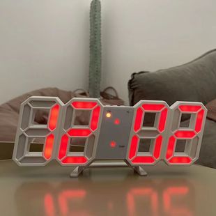 Korean minimalist Thai 3D digital clock electronic clock USB wall-mounted electronic alarm clock plug-in stereo clock wholesale
