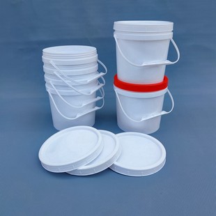 Thickened 4.5 Liter Plastic Barrel with Lid Spiral Laundry Detergent Food Seasoning Sauce Sea Barrel Packaging Barrel 5Lkg Kg