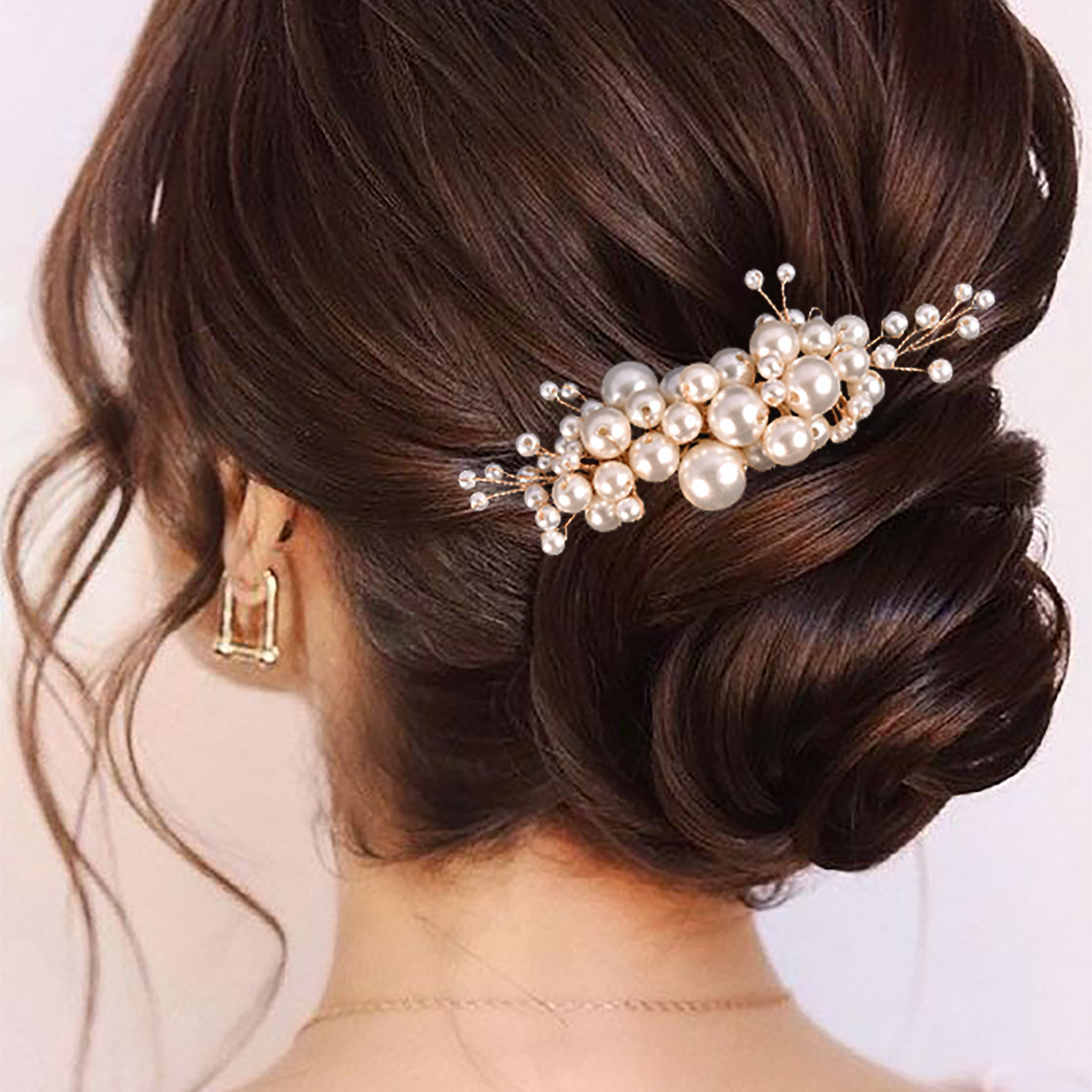 Europe and the United States cross-border special handmade pearl hair comb side comb wedding headdress accessories wholesale Mai Lang bride hair accessories