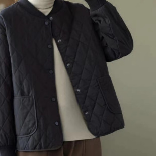 Women's Loose Casual Japanese Style Retro Single-breasted Cotton-padded Warm Cotton-padded Coat