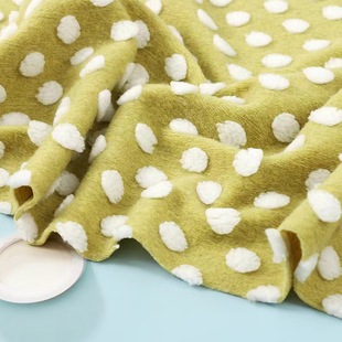 in stock 600g anti-blowing lamb wool Macaron dot jacquard shoes and hats bag bag flower home textile plush