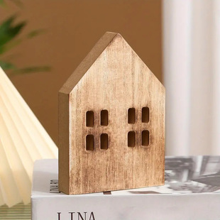 Cross-border Pastoral Style Home Cabin Desktop Living Room Decorations Miniatures House Ornaments Wooden Crafts Decoration