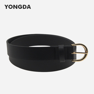 Factory Direct Women's Belt pu Litchi Pattern Belt Pin Buckle Women's Korean Simple All-match Decorative Dress Belt