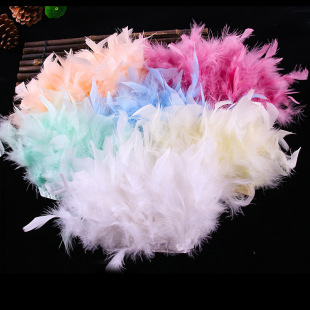 Factory direct fire piece feather cloth cloth edge diy feather accessories clothing accessories crafts decoration