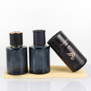 High-end car aromatherapy bottle empty bottle car perfume bottle decoration round time fire-free aromatherapy glass bottle customization