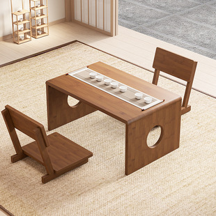 Tatami tea table small tea table stool table low table solid wood small table folding floor bedroom window sill balcony bay window table