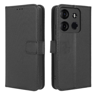Для Tecno Spark Go 2023 кожаный чехол для мобильного телефона с ромбовидным узором флип-ремешок защитный чехол для карты для внешней торговли
