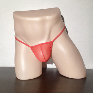 Men's thong large stretch mesh transparent briefs sexy perspective flirting T pants a generation of wholesale