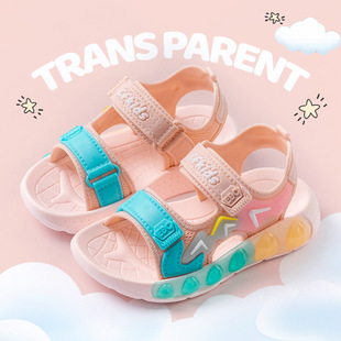 Children's Sandals 2025 New Summer Non-slip Soft Sole Girls Large Children's Velcro Children's Shoes Baby Beach Sandals