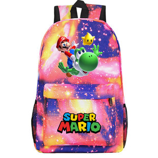 Новый горячий продавать Super Mario Printed Подростковая школьная сумка для учащихся начальной и средней школы Унисекс Повседневный рюкзак