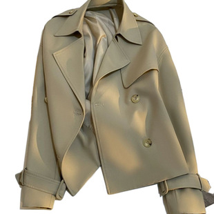 [2553 Collection] This year's popular khaki small windbreaker coat women 2024 autumn new commuting