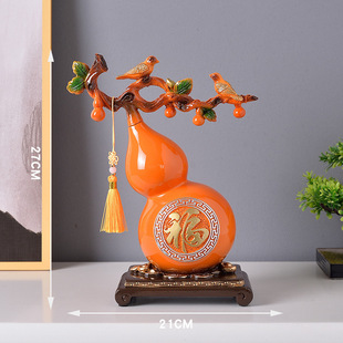 Lucky Hulu Town House Entrance Decoration New Chinese Style Starter Living Room Wine Cabinet TV Cabinet Decoration Home Housewarming Gifts