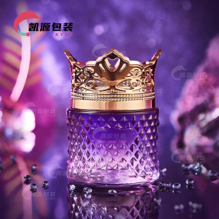 Kaiyuan Packaging Lady Crown Cream Glass Bottle Spot Transparent Wholesale Cosmetics 50G100G Large Capacity