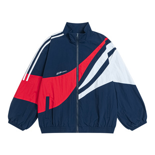 Jiayiku Fashion Brand 2025 Spring American Retro Couple Deconstructed Color Matching School Uniform Jacket Loose Baseball Jacket