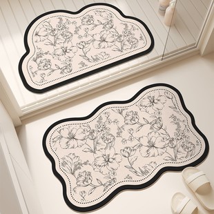 Bathroom Floor Mat Diatom Mud Absorbent Quick-drying Foot Mat Non-slip Anti-drop Toilet Easy-to-take-care Household Toilet Carpet