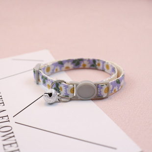 Cross-border new pet floral collar Teddy saliva towel collar small dog triangle towel pet supplies wholesale