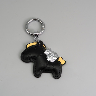 Immediately rich bracelet keychain leather cartoon pony pendant couple bag net red car keychain