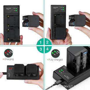 NP-F970 2-slot charger is suitable for F750 F770 F550 F960 battery fill light camera