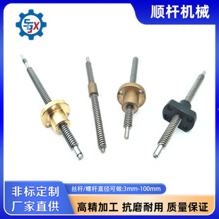 Trapezoidal screw in stock 5*1 5*2 5*3 5*4 stainless steel miniature screw