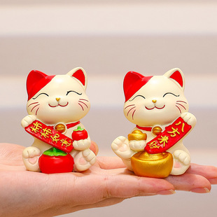 Ping An радостная кошка, маленькая украшение офисной культуры, украшение рабочего стола, домашний креативный подарок котенка, культурные и творческие подарки