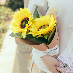 Beautiful simulation sunflower bouquet birthday gift home decoration ornaments photography props photography background ornaments