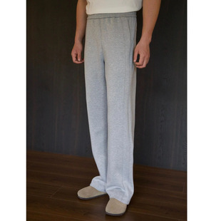 [high quality] Spring new fashion versatile trend simple light luxury ruffian handsome lovers straight solid color trousers